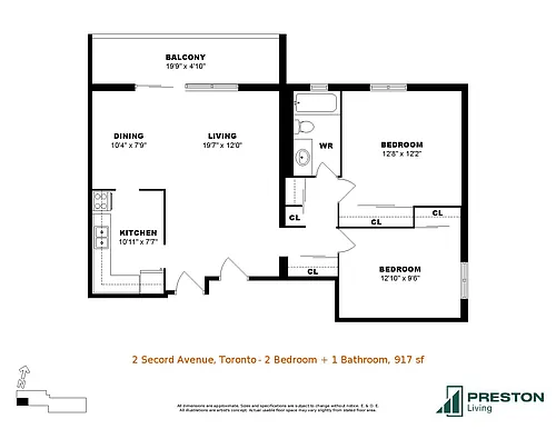 Floor plan 2 Bedroom Large