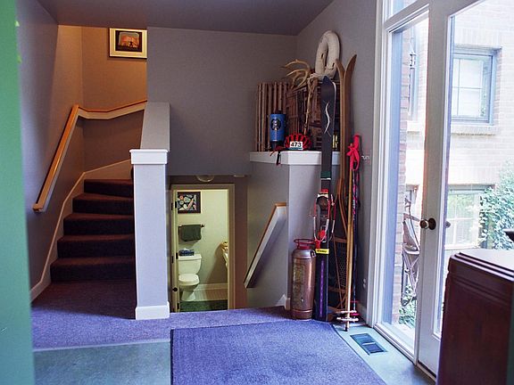 Stairs, Backdoor, bathroom
