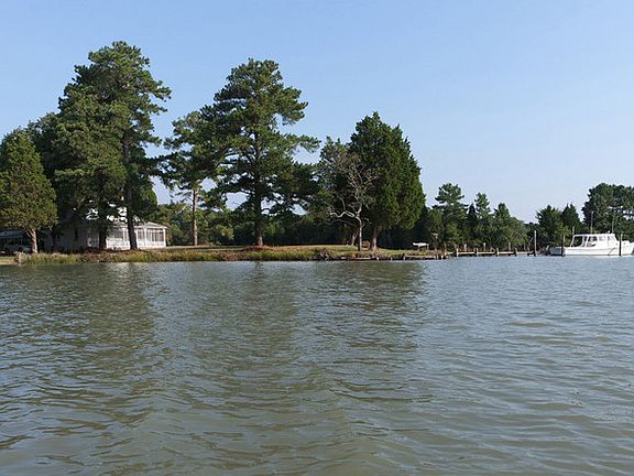 view of property from water
