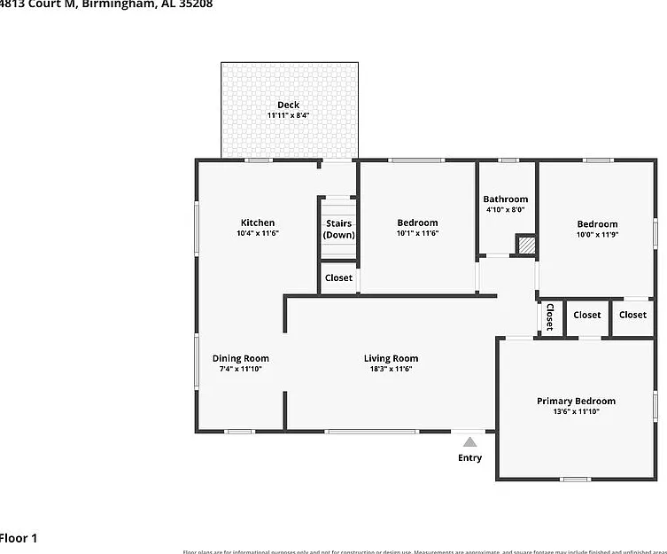 3 bed, 1.0 bath, 1976 sqft, $1,305 — Photo 3