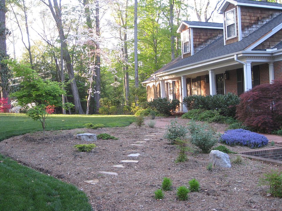 View from driveway of house