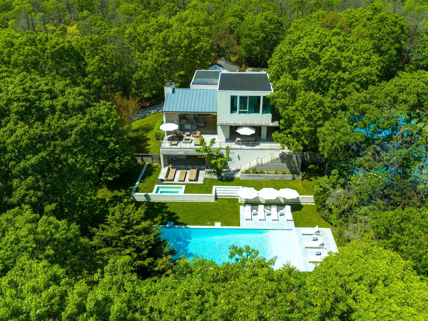  Perched high above on a shy 2 acres with Pool and Tennis 