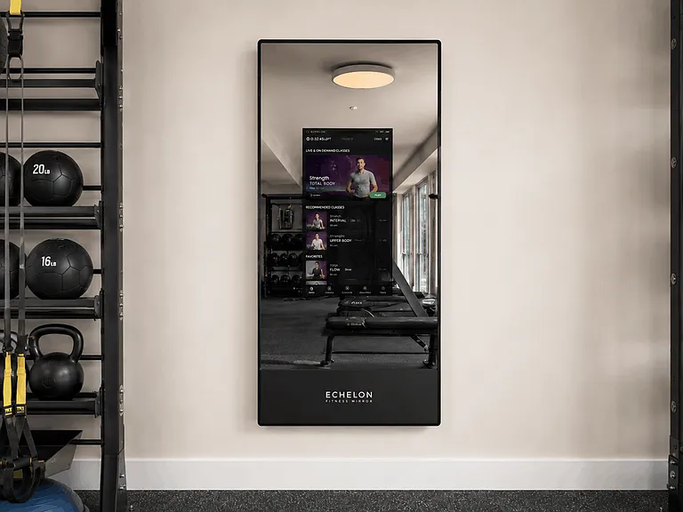 Interactive workouts are easier with the Echelon Fitness Mirror in our fully equipped fitness center.