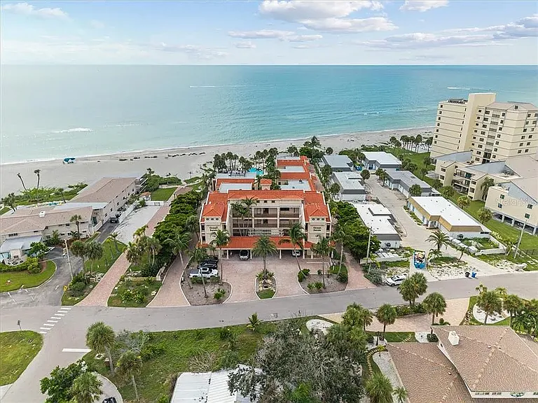 Ocean sands at Gulf arial view