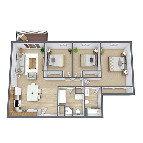Floor plan Three Bedroom 3175A