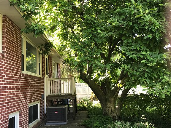 Across back of house