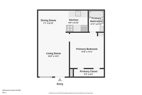 Floor plan 1 Bedroom
