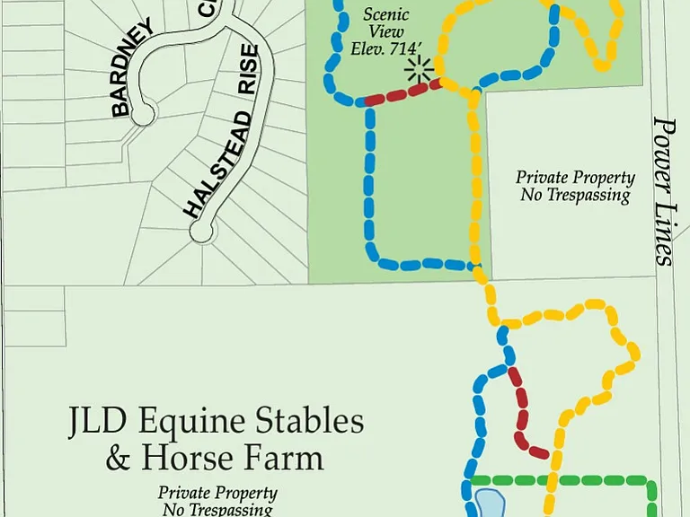 Local Trails available in walking distance. Red is the home