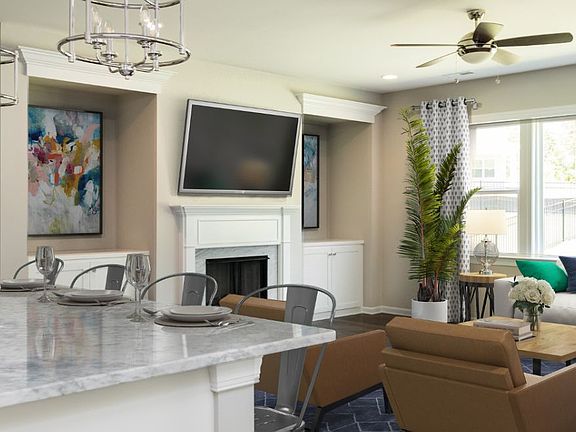 Family Room staged