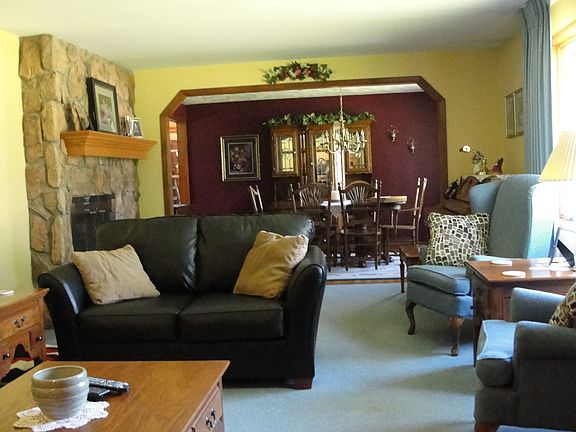 Living room into dining room