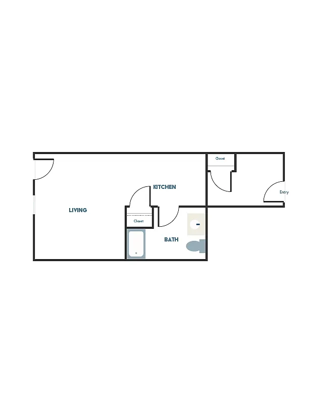 Floor plan Studio A6