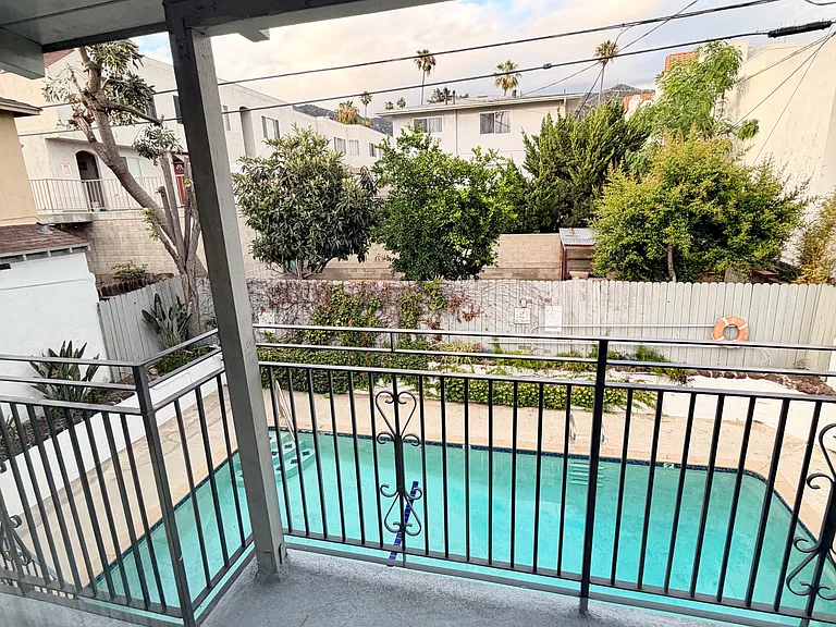 Pool view from master bedroom