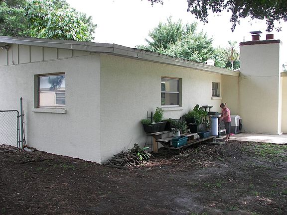 Right rear of house