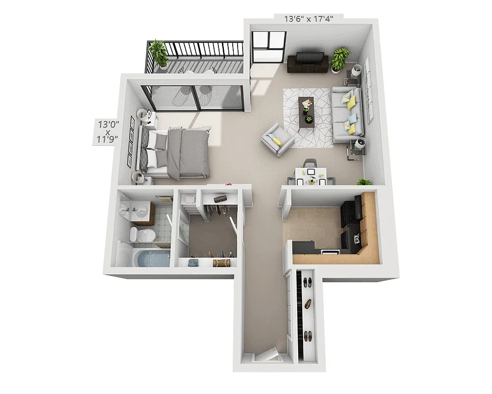 Floor plan Tower (Efficiency)