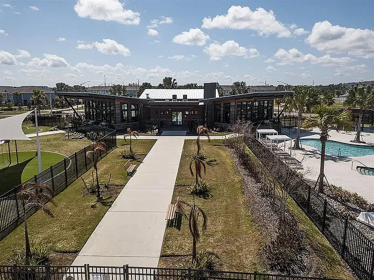 Clubhouse, includes a gym, pickleball court, playground, lazy river etc.