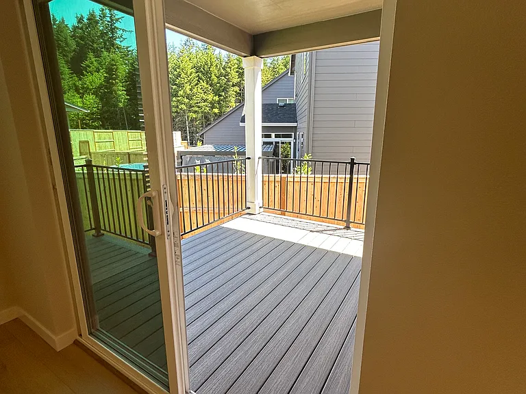 Outside covered patio w/ lighting