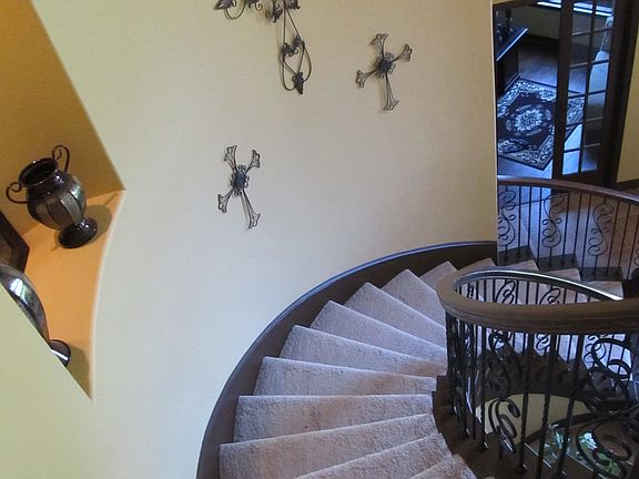View of spiral staircase