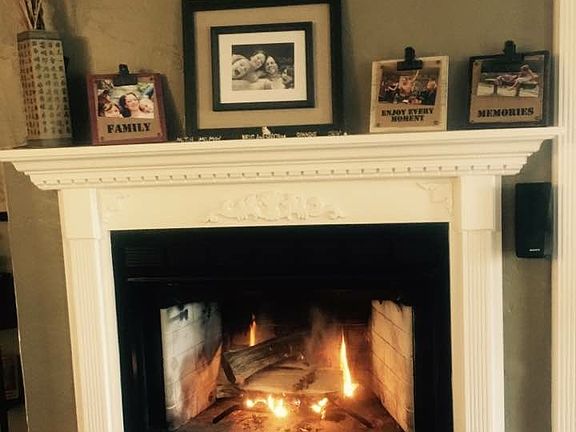 Wood burning fireplace 