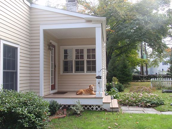 View from patio, primary entrance
