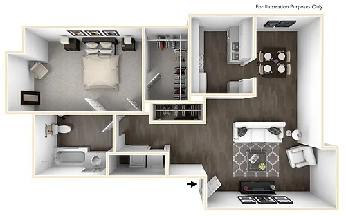 Floor plan One Bedroom