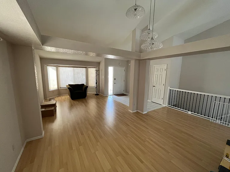 Living and dining areas.