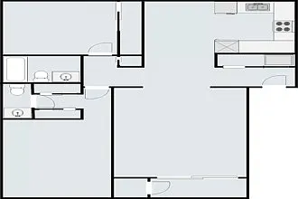 Floor plan 2x2 small
