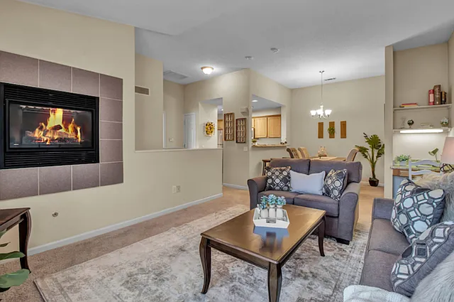 Fireplace, Spacious Living