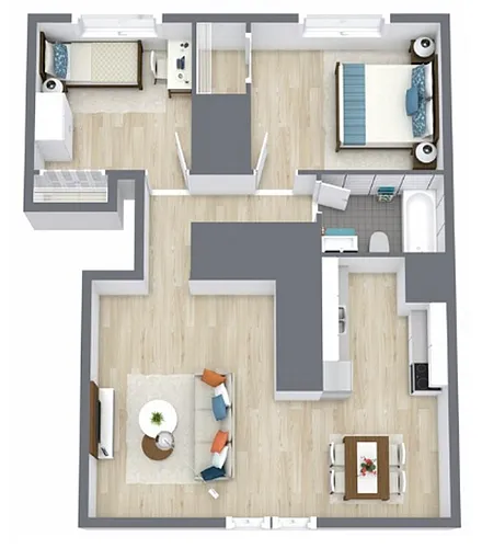 Floor plan 2 Bedroom