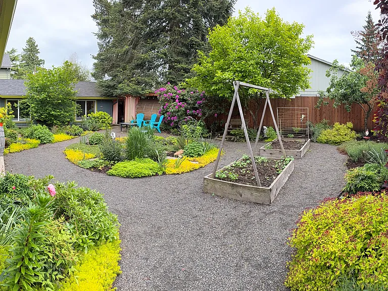 Two garden beds currently under construction