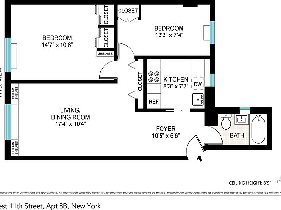 2nd image of 45 W 11th St APT 8B
