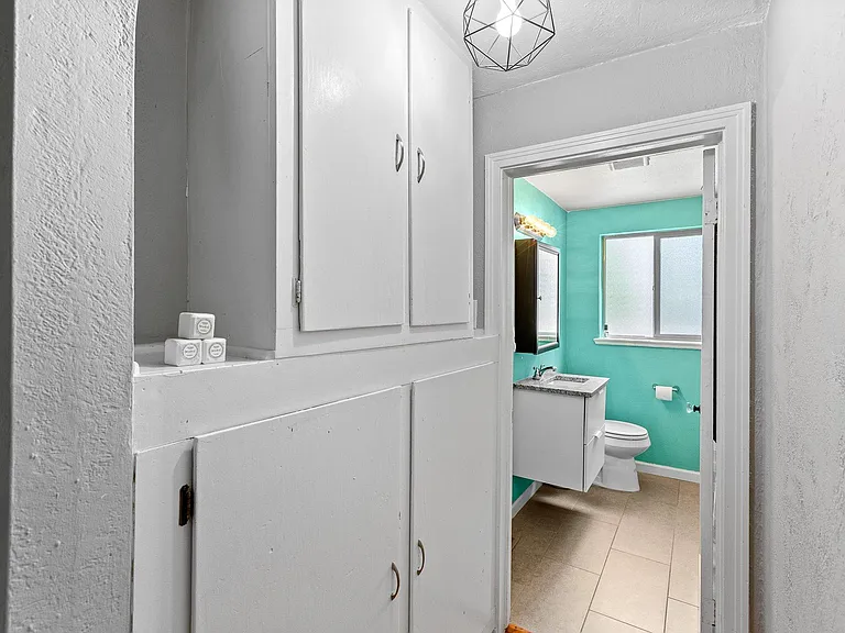 Hall/bathroom built-in storage