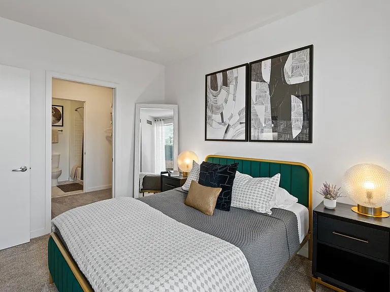 Bedroom at The Parker Apartments in Portland, OR 97209