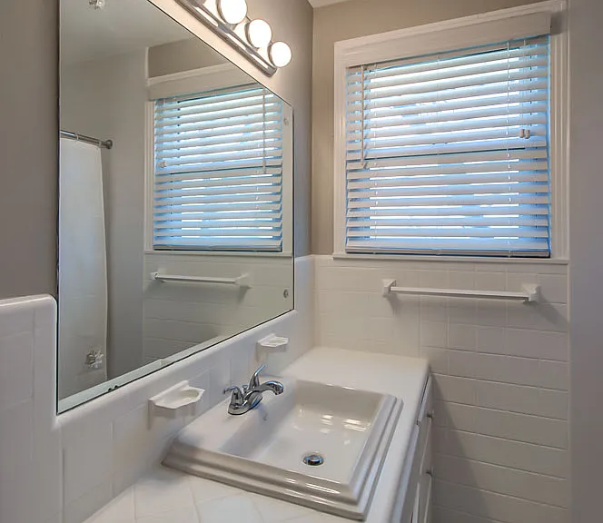 Full bath on main floor with stand up shower