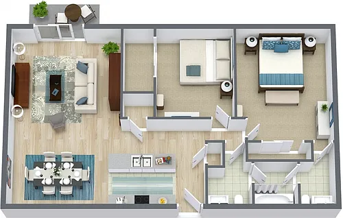 Floor plan 2X15