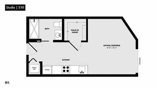 Floor plan Studio-S10