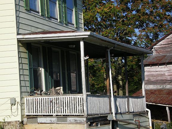 The side/front porch