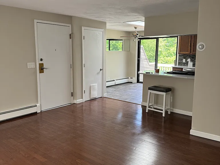 Living room into kitchen / dining