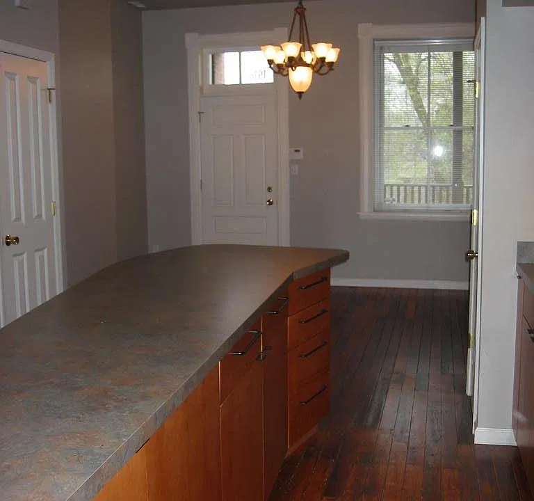 View of dining area from kitchen