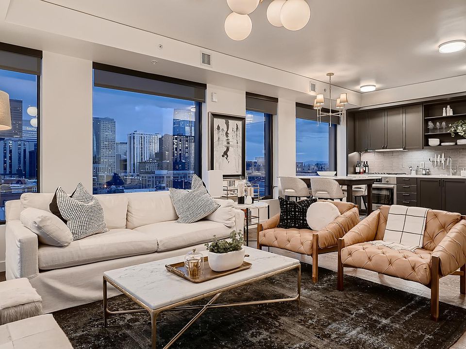 Living room with city view