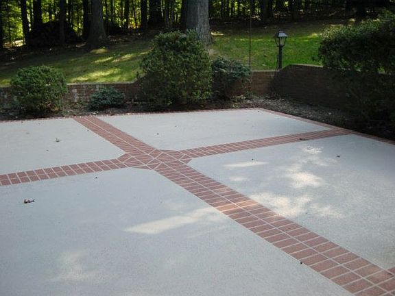 Patio off lower leve in backyard