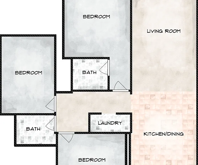 3x2 Floorplan Diagram