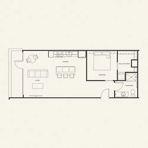 Floor plan A1 - One Bedroom