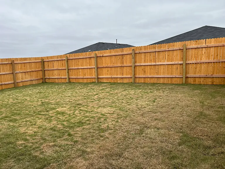Large private backyard