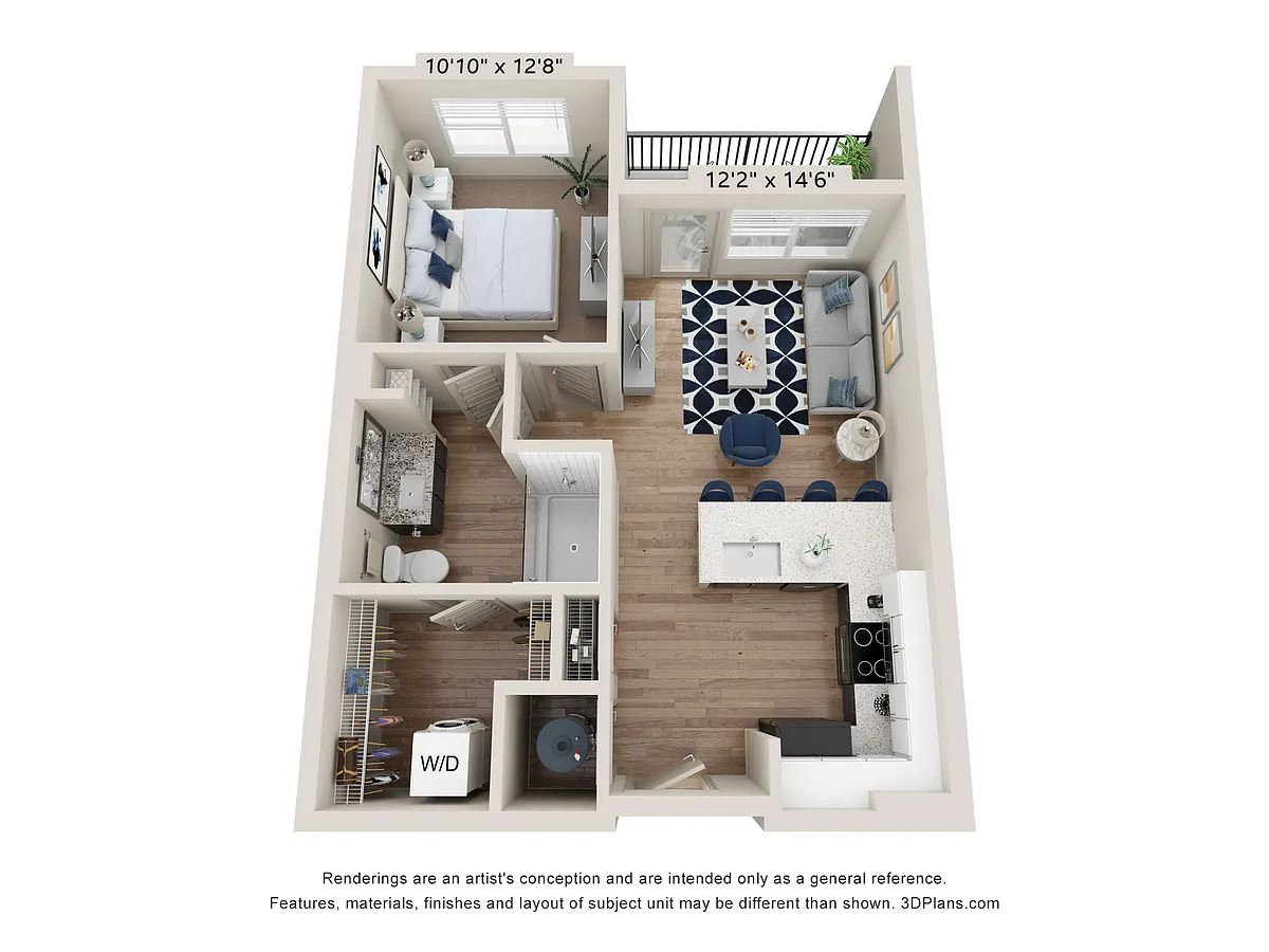 Floor plan A1 (1 Bedroom)