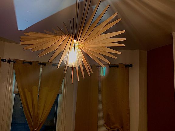 Ceiling light on living room