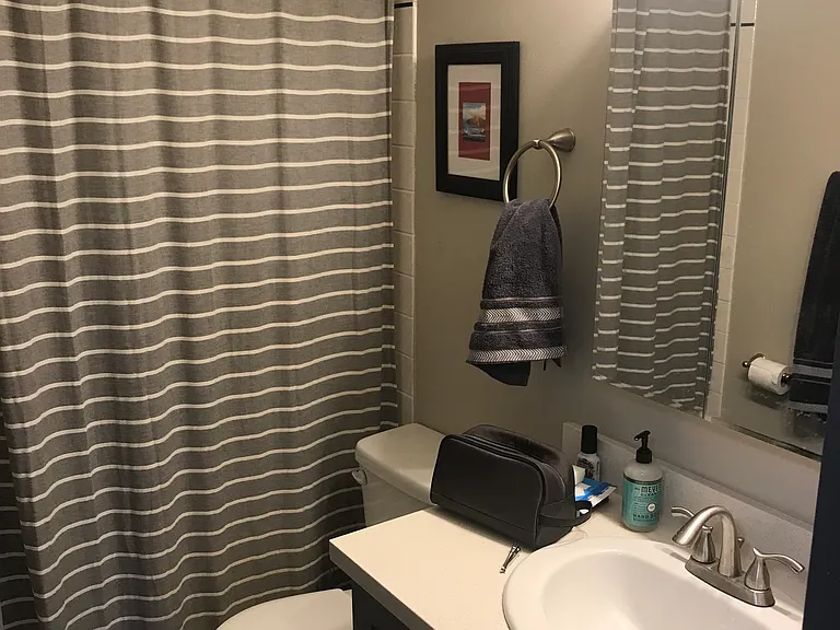 Bathroom (both bathrooms are the same size with vanity, toilet, and bathtub)