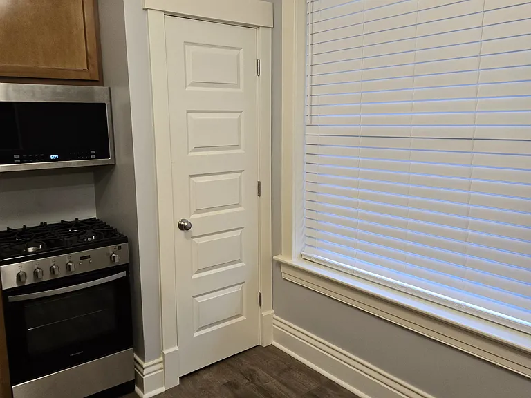 Kitchen with large window