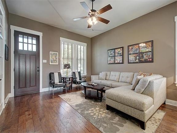 Beautiful hand scraped wood floors throughout the main floor.