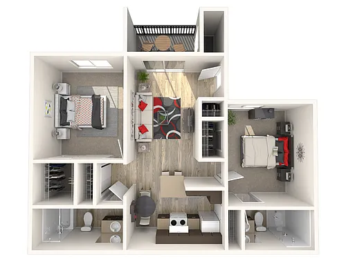Floor plan Cypress (2x2 W/D)