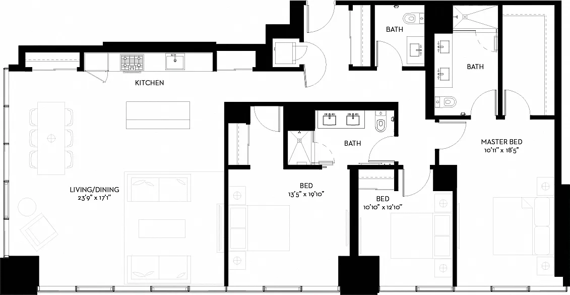 Floor plan 3S-E